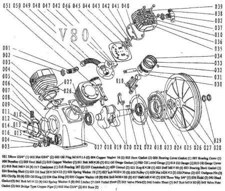 Маслоуказатель 014V80 для поршневого блока V80 фото